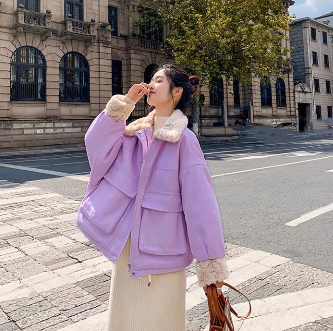 【outer】ラムズウール冬ショート丈コートG24065