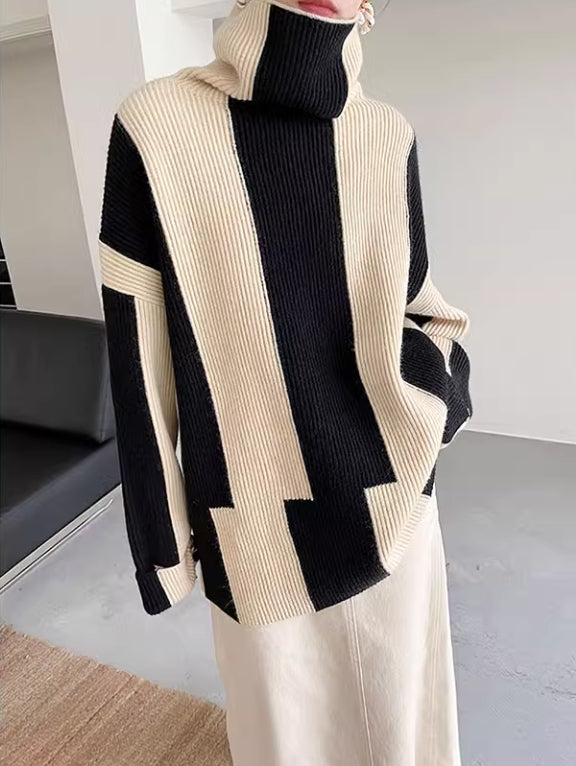 【tops】ゆったり秋冬長袖ニットセーターG24081