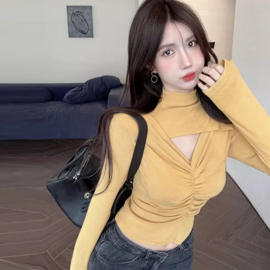 【tops】ハイネック長袖TシャツG24088