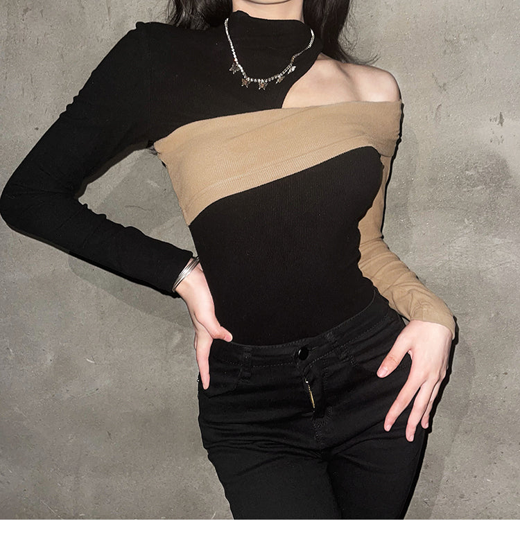 【tops】切り替え長袖TシャツG24106