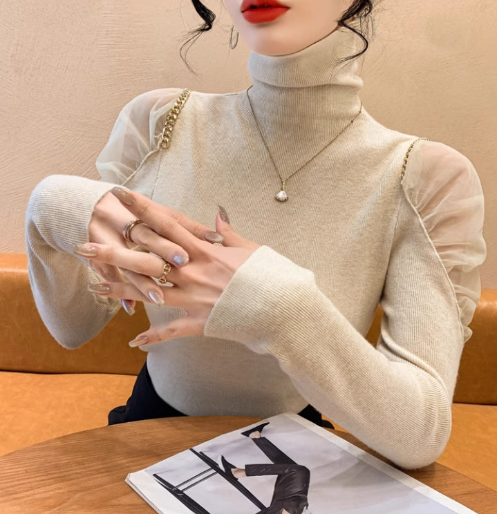 【tops】ハイネックニットセーターG24109