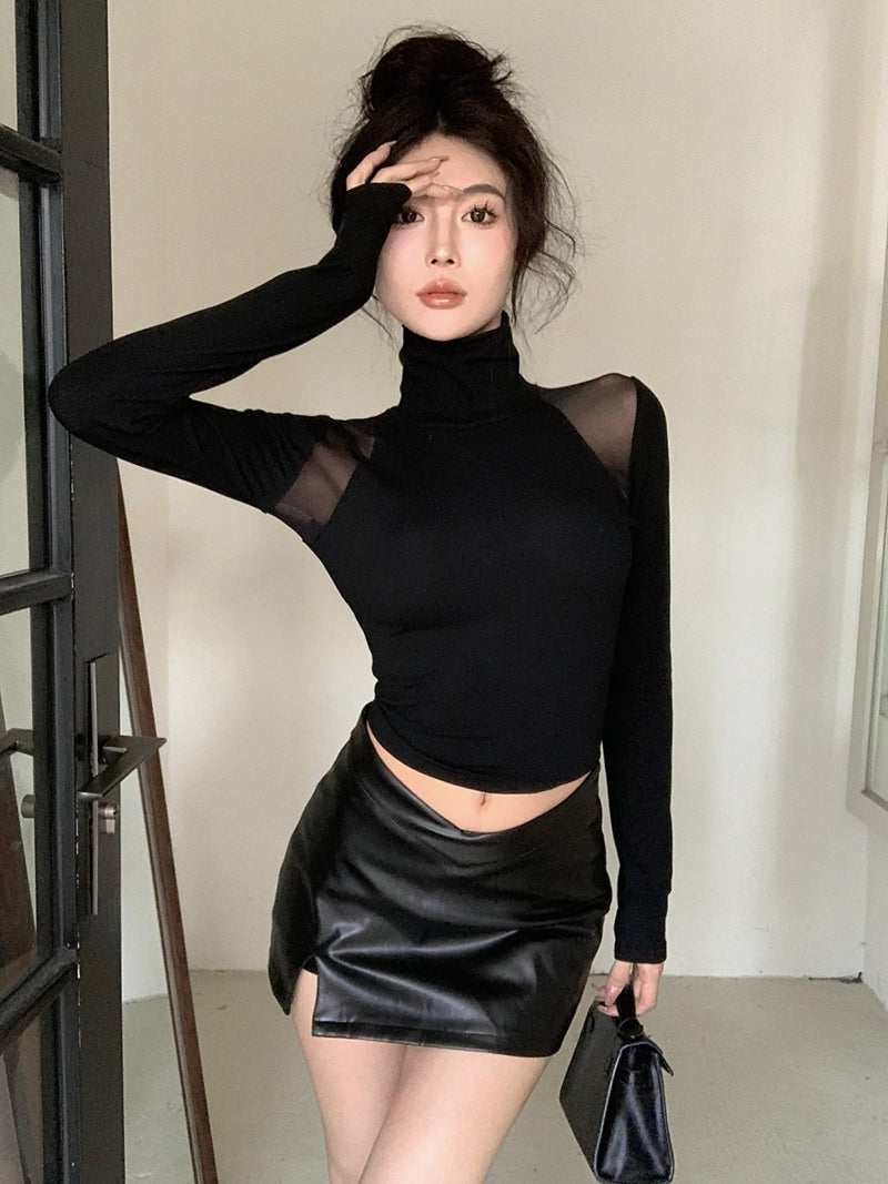 【tops】透かし彫り長袖TシャツG24110