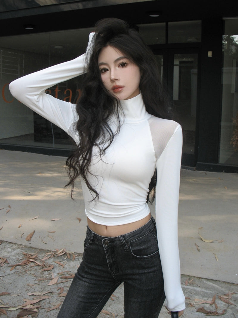 【tops】透かし彫り長袖TシャツG24110