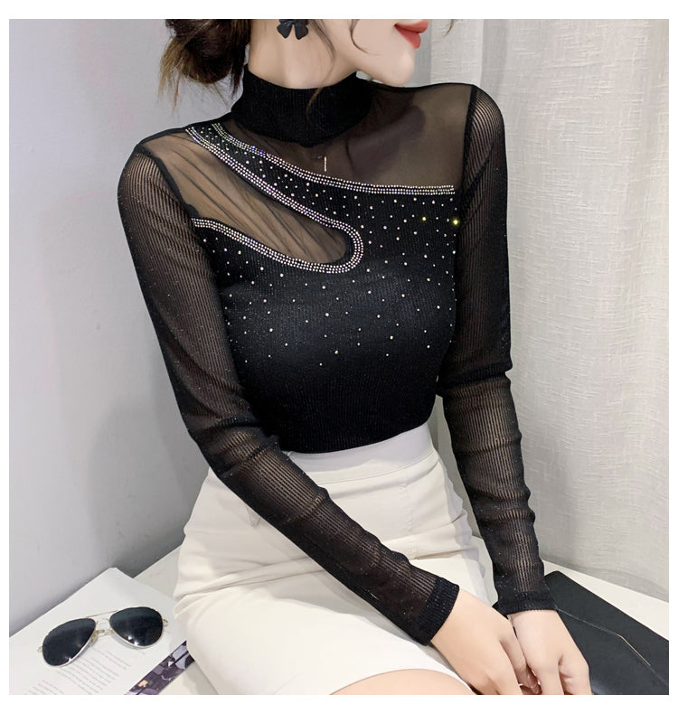 【tops】秋冬レース長袖TシャツG24115