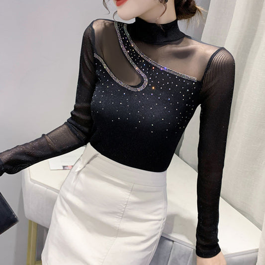 【tops】秋冬レース長袖TシャツG24115