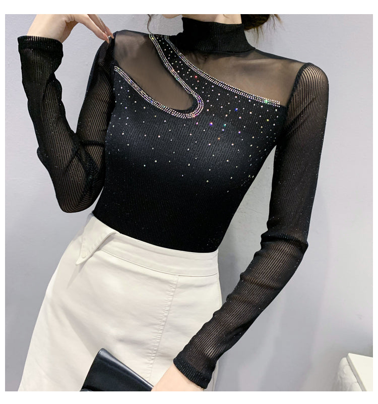 【tops】秋冬レース長袖TシャツG24115