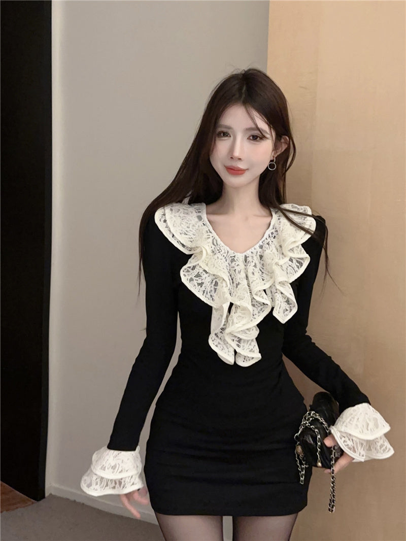 【tops】VネックフレアスリーブTシャツG24128