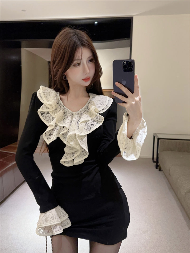 【tops】VネックフレアスリーブTシャツG24128