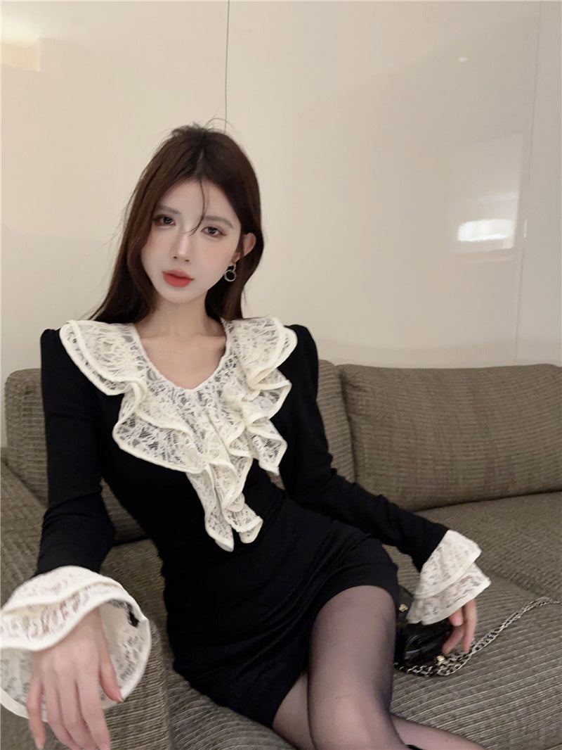 【tops】VネックフレアスリーブTシャツG24128