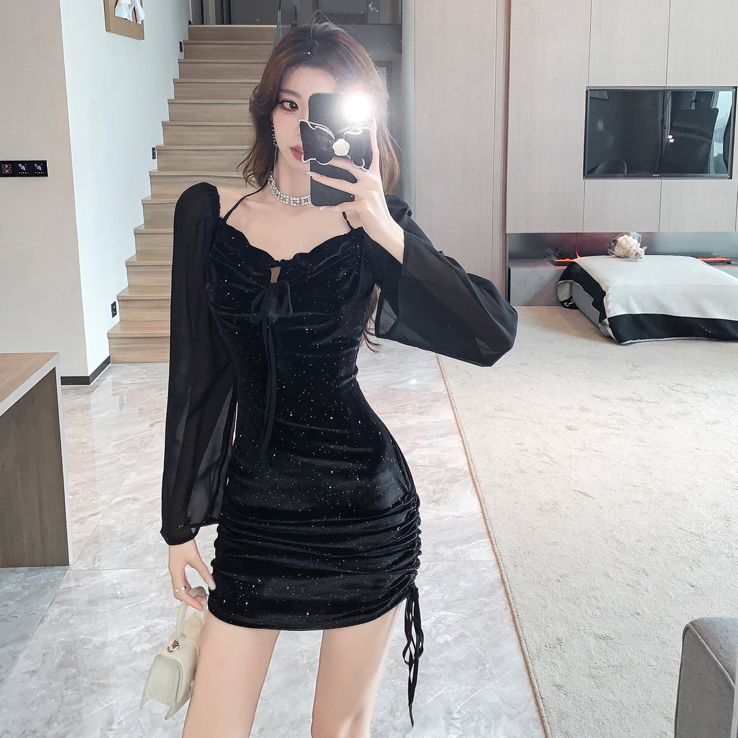 【dress】オフショルダーデートワンピースG24129