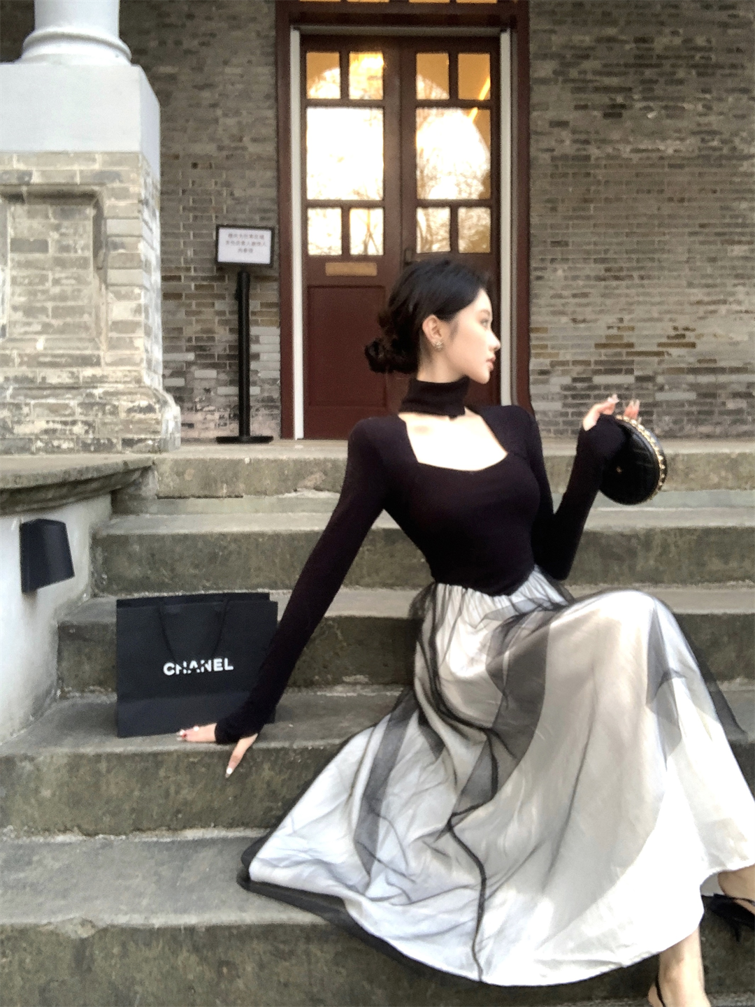 【dress】カラーマッチングデートワンピースG24130