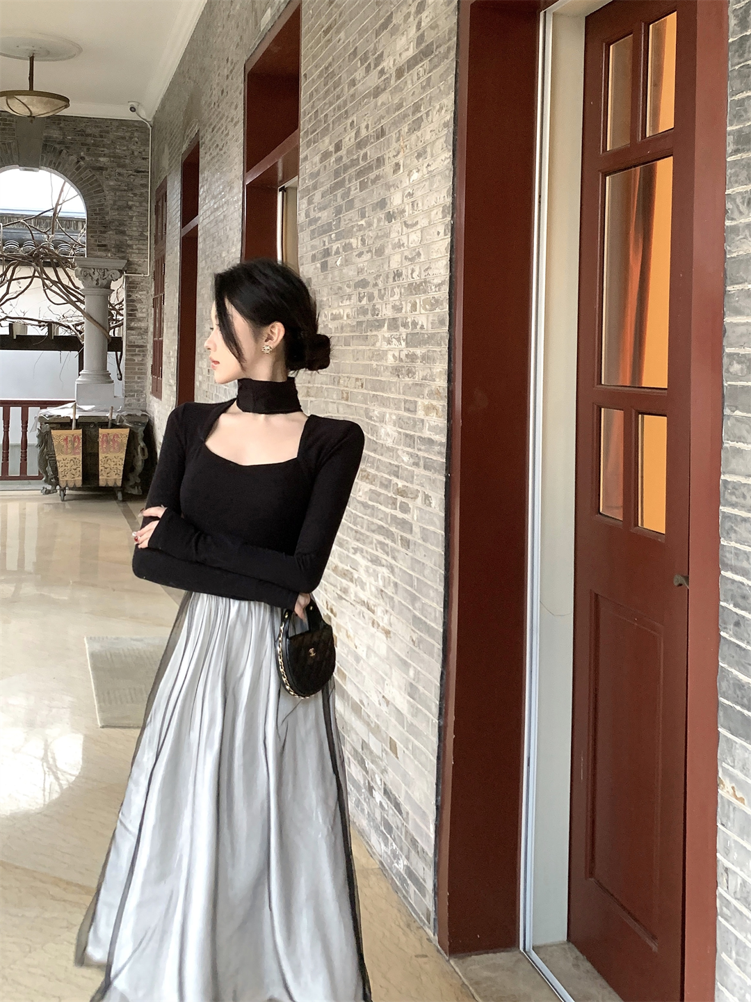 【dress】カラーマッチングデートワンピースG24130