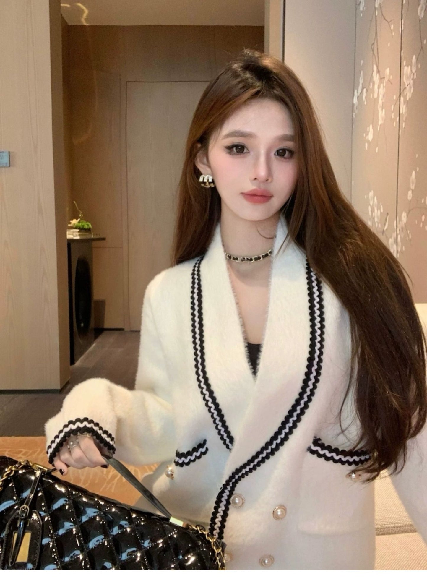 【outer】秋冬ゆったりニットカーディガンG24140