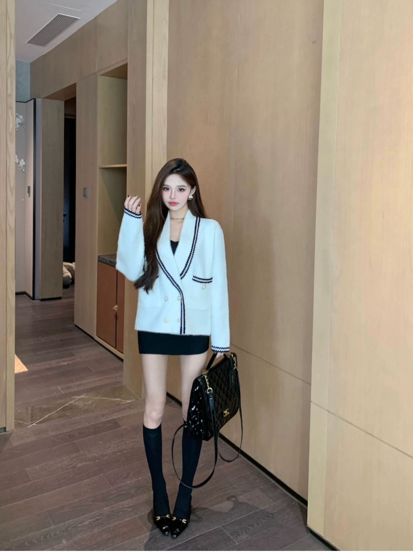 【outer】秋冬ゆったりニットカーディガンG24140