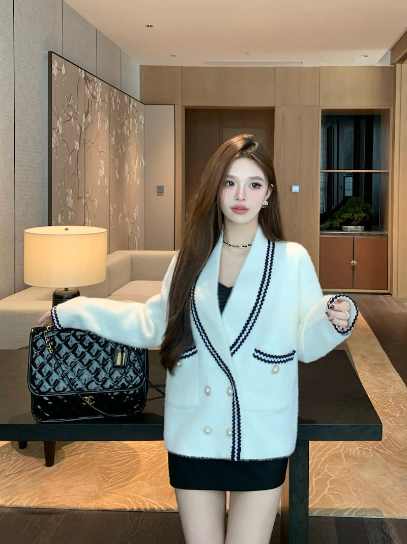 【outer】秋冬ゆったりニットカーディガンG24140