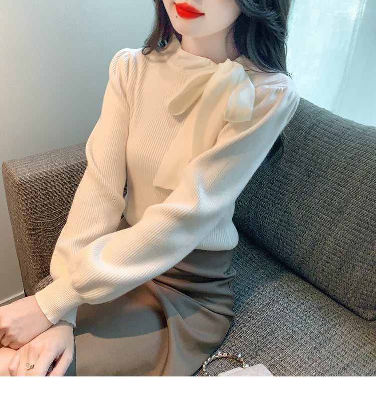 【tops】リボン秋冬ニットセーターG24143