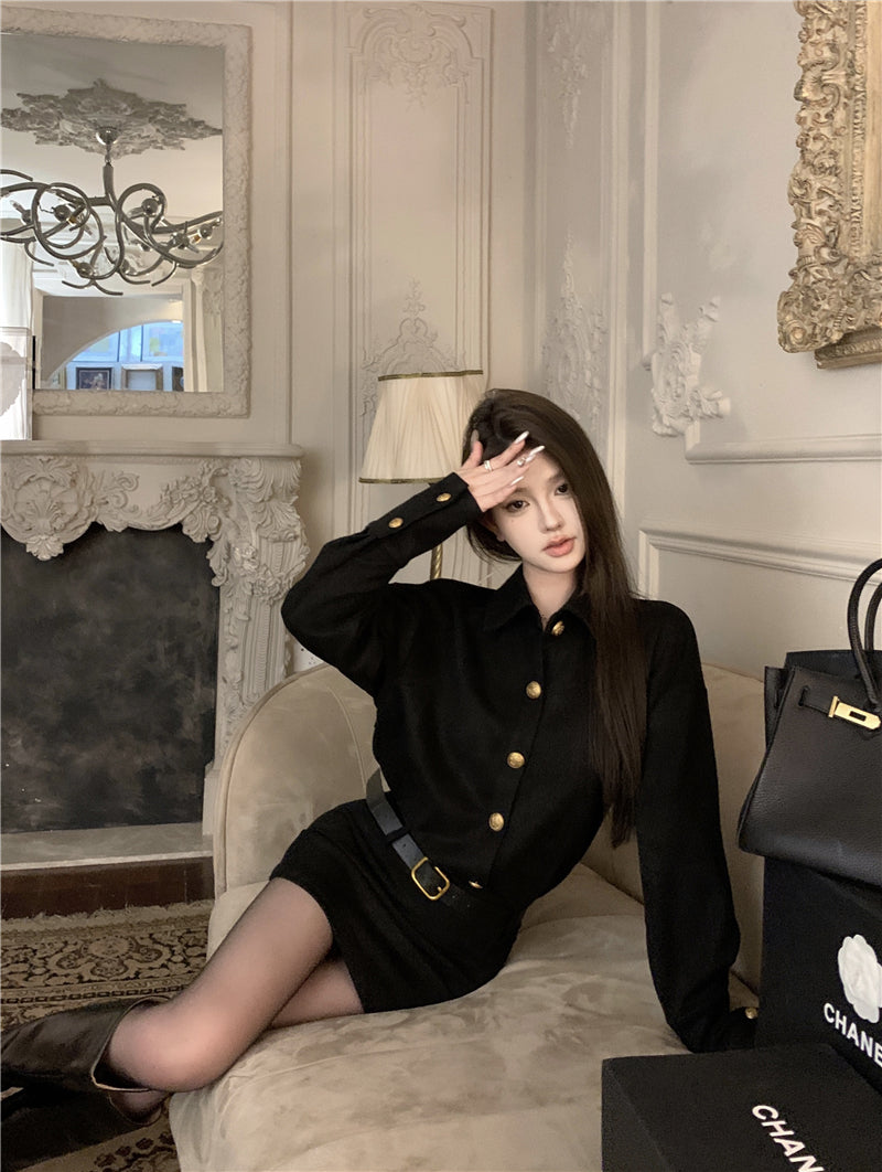 【dress】長袖タイトシャツワンピースG24156