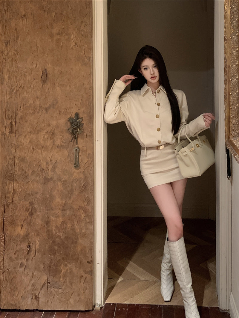 【dress】長袖タイトシャツワンピースG24156