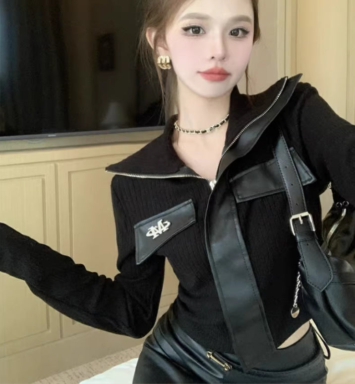 【outer】ゆったり長袖ニットカーディガンG24164