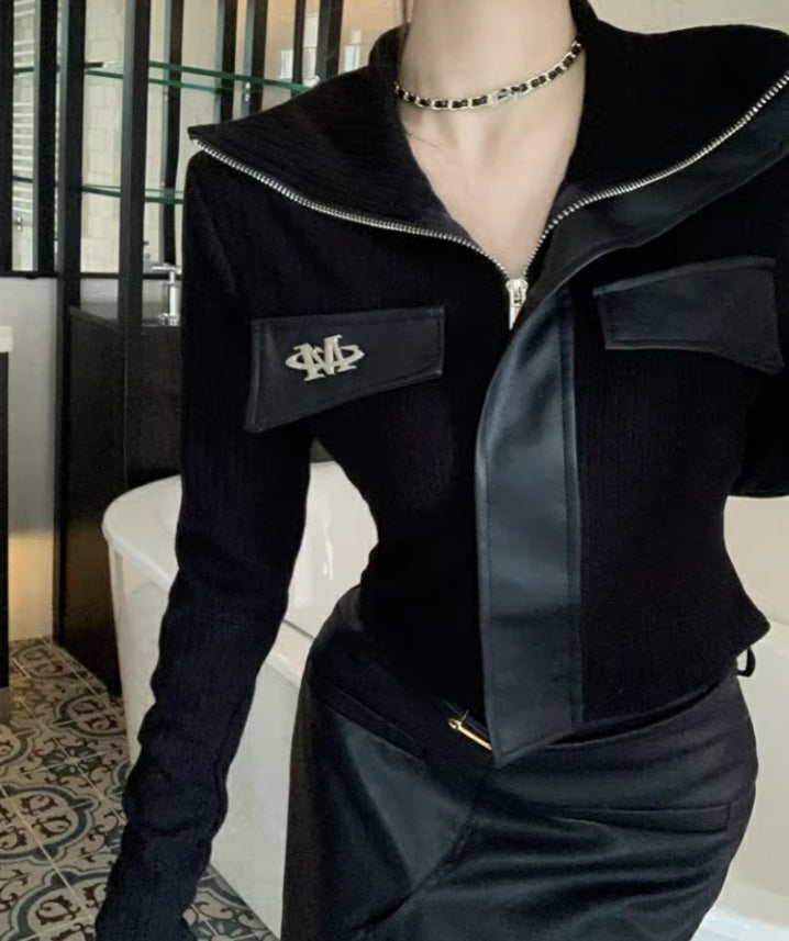 【outer】ゆったり長袖ニットカーディガンG24164