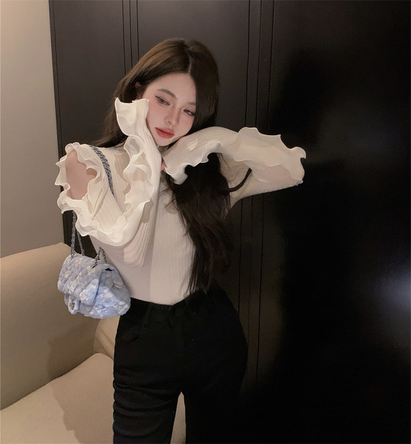 【tops】オープンショルダーニットセーターG24168