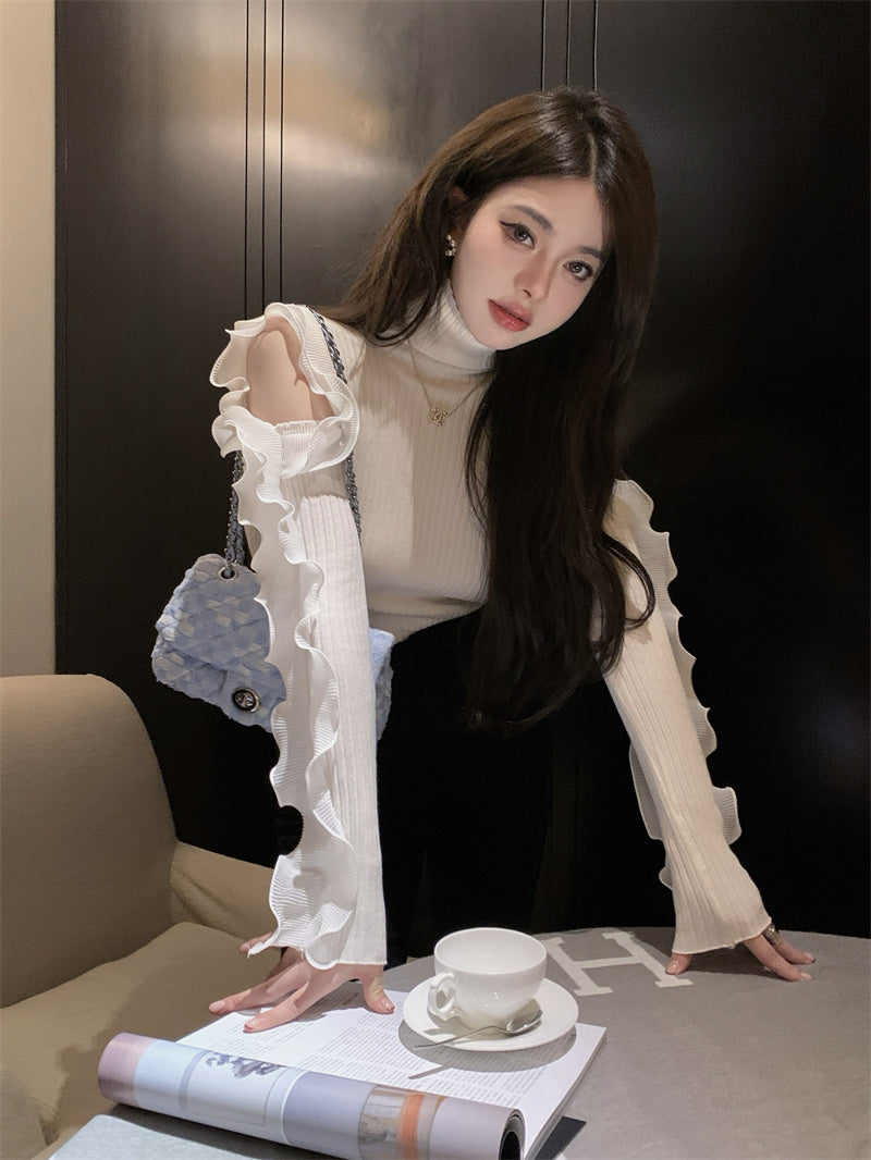 【tops】オープンショルダーニットセーターG24168