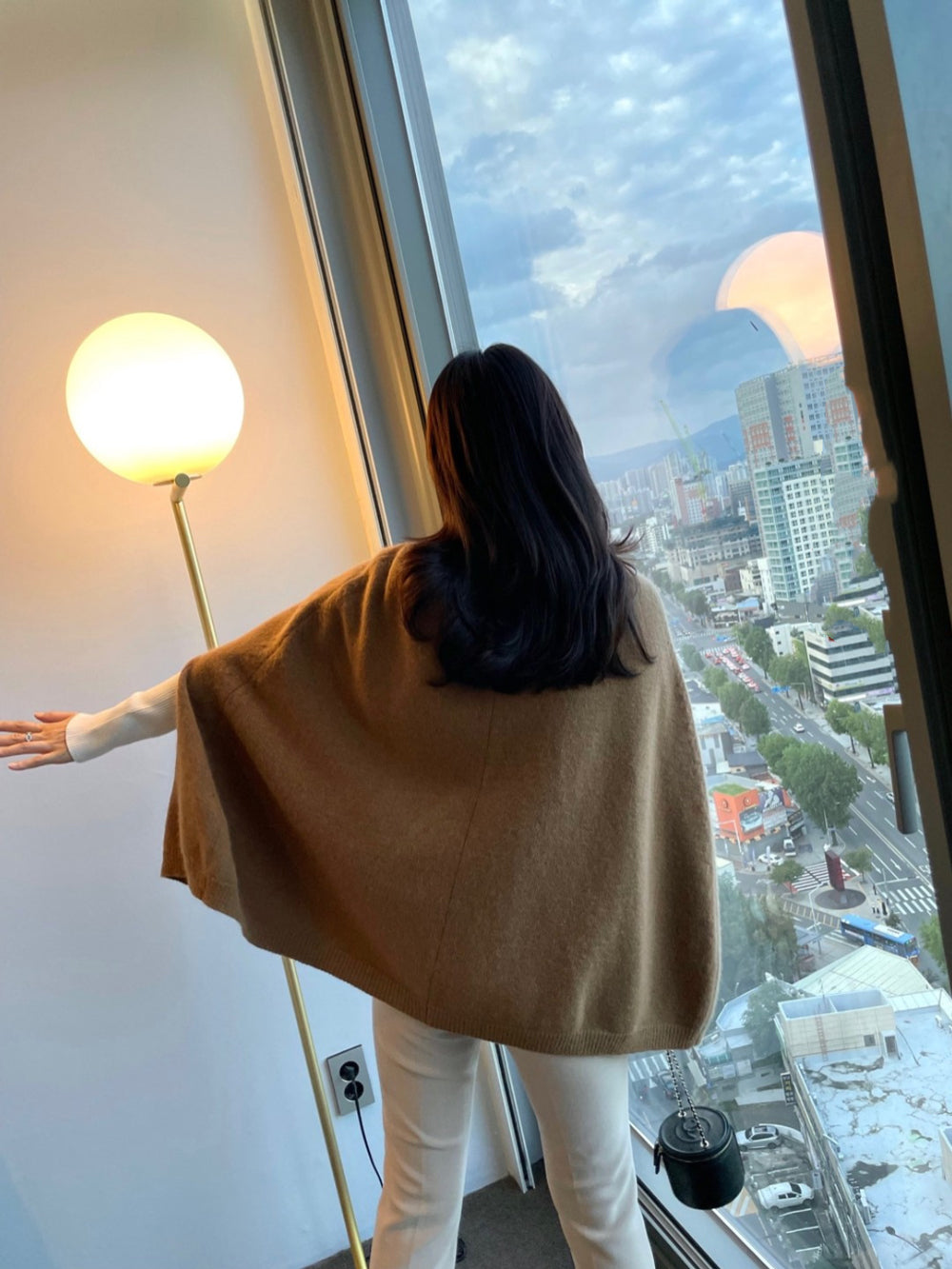 【outer】秋冬ニットケープコートG24177