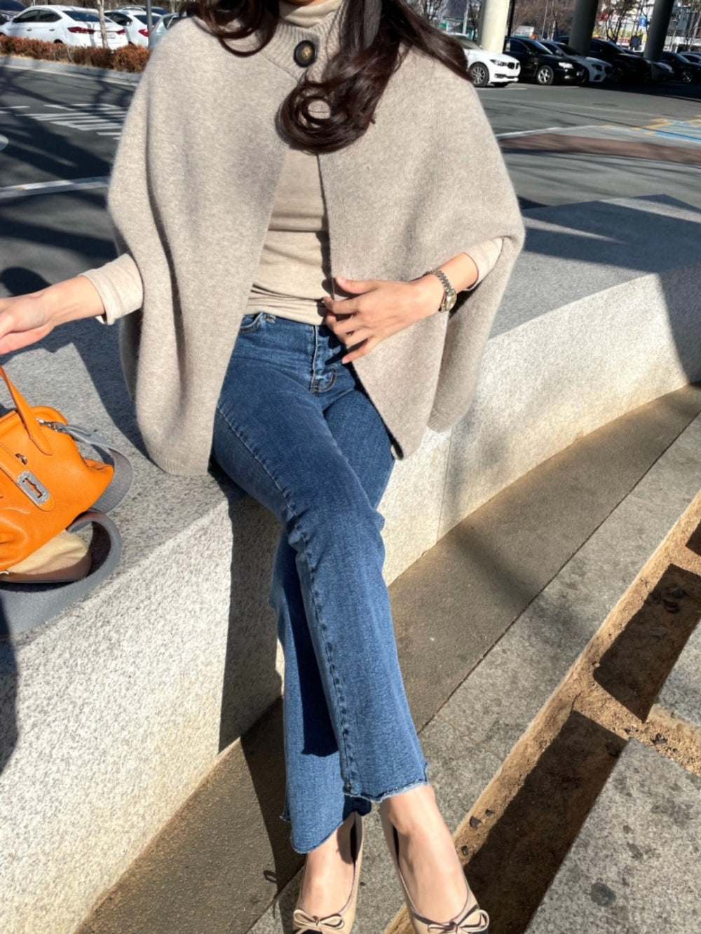 【outer】秋冬ニットケープコートG24177