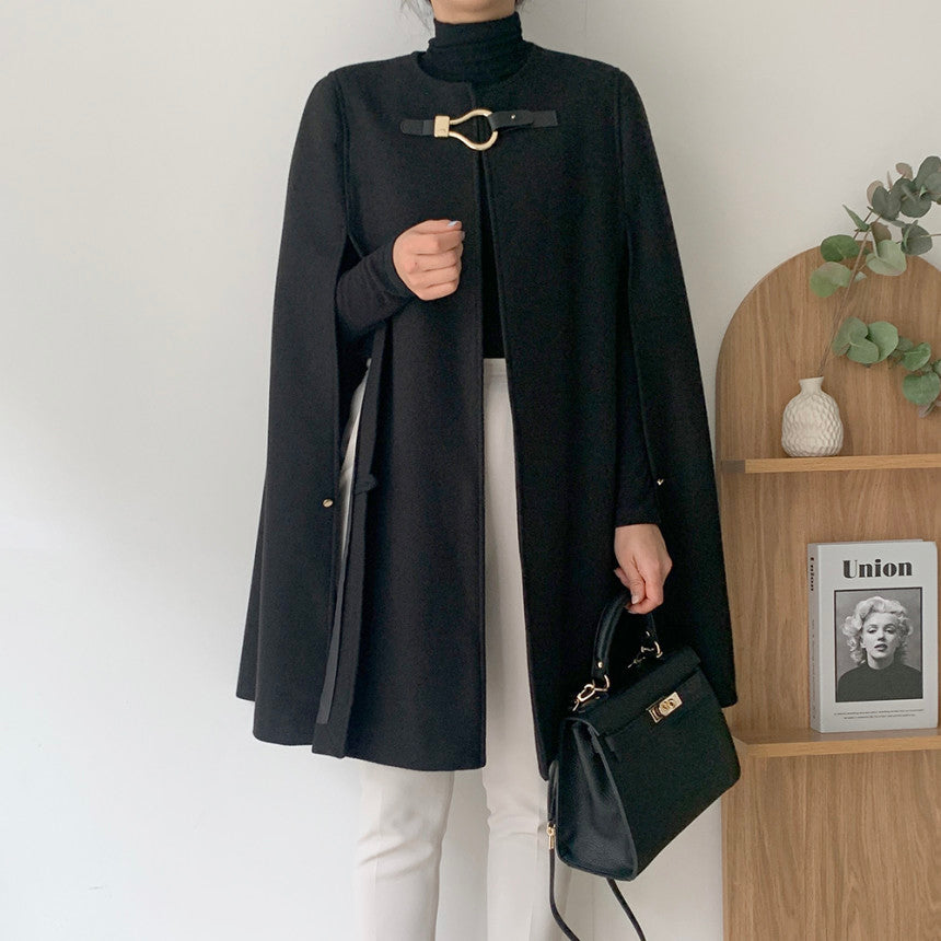 【outer】秋冬ラシャ生地ケープアウターG24180