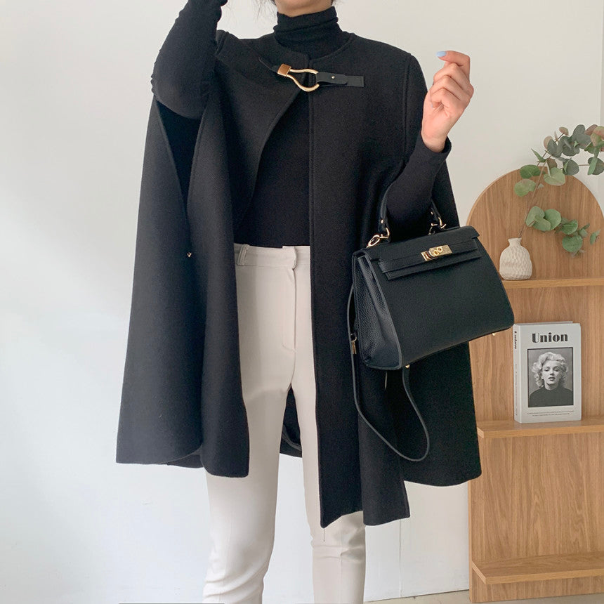 【outer】秋冬ラシャ生地ケープアウターG24180