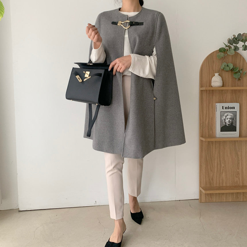 【outer】秋冬ラシャ生地ケープアウターG24180