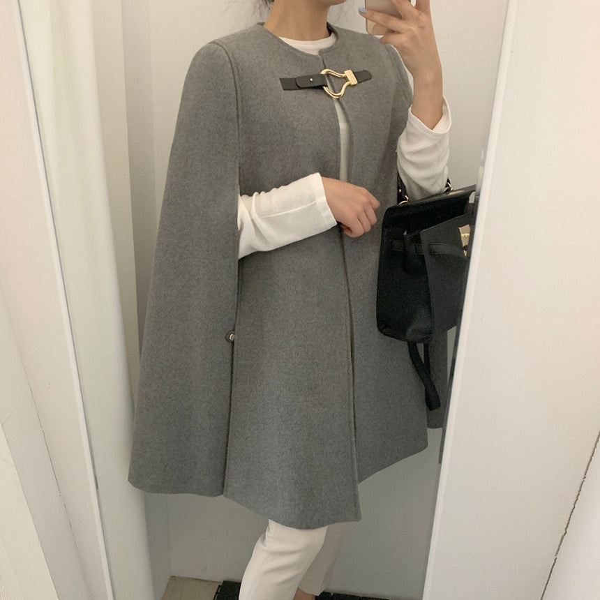 【outer】秋冬ラシャ生地ケープアウターG24180