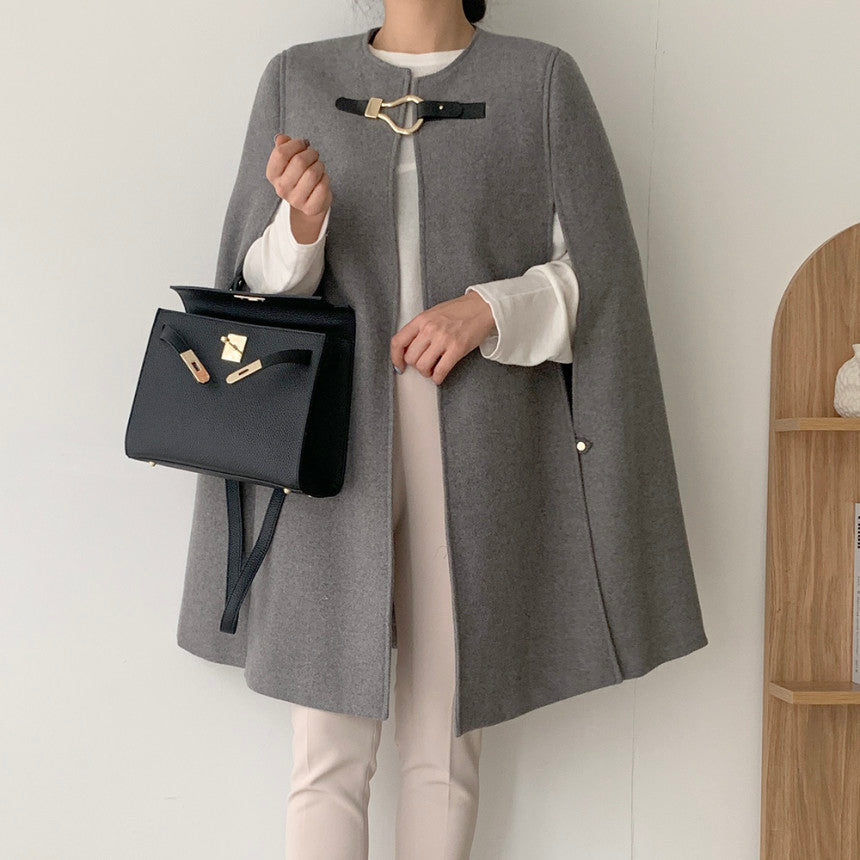 【outer】秋冬ラシャ生地ケープアウターG24180