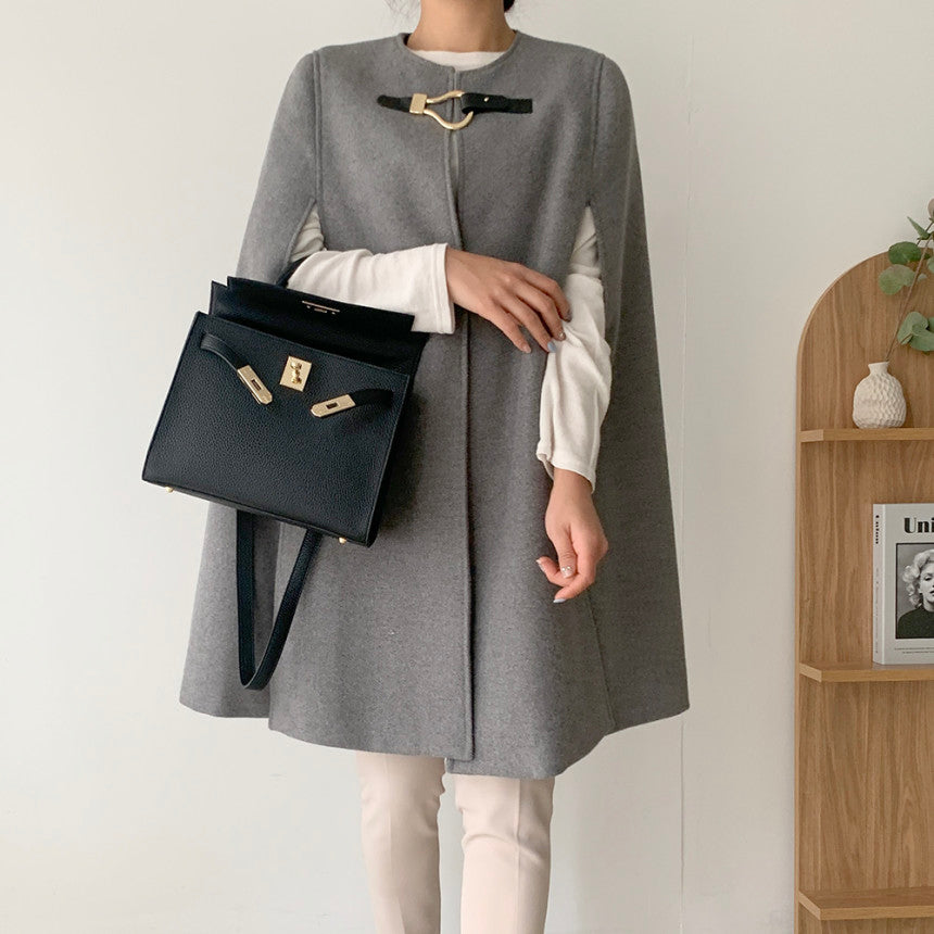 【outer】秋冬ラシャ生地ケープアウターG24180