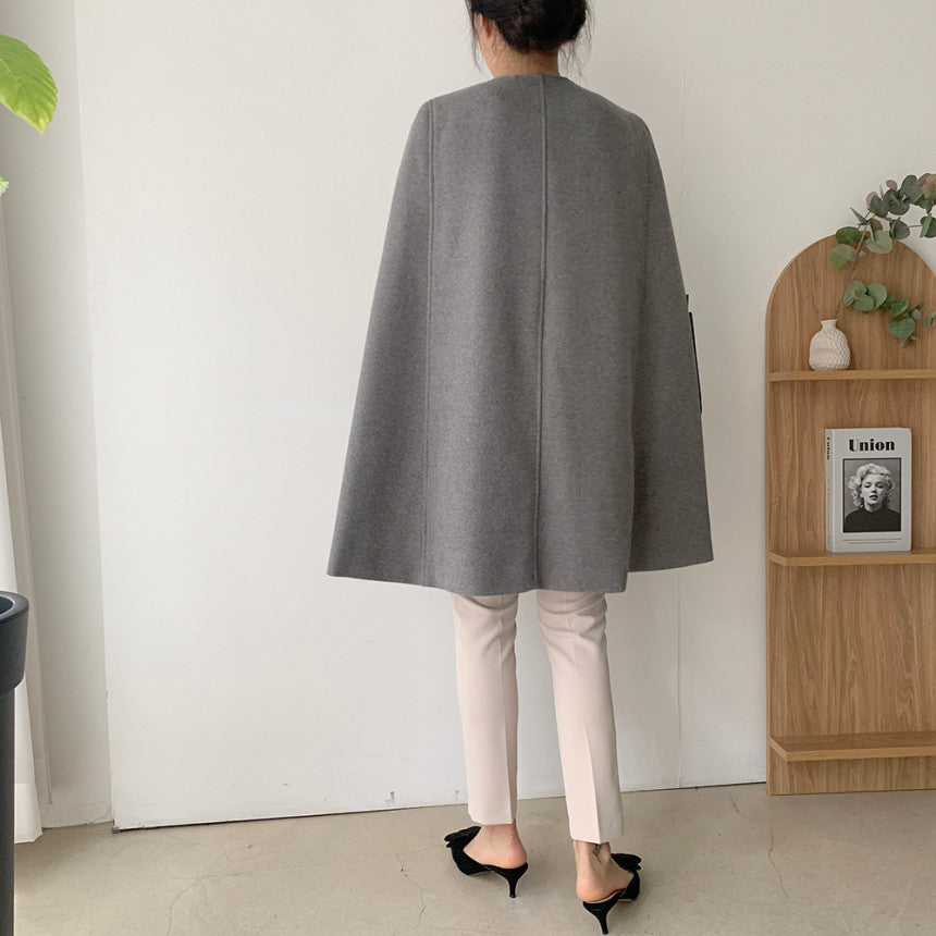 【outer】秋冬ラシャ生地ケープアウターG24180
