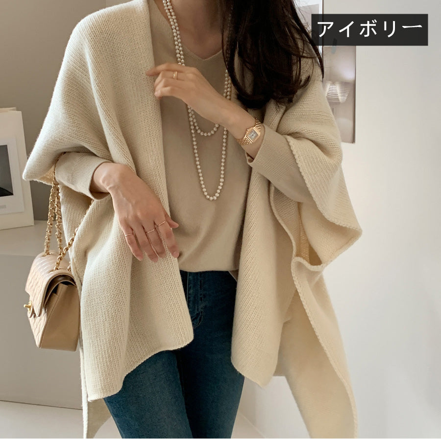 【outer】VネックニットコートG24182