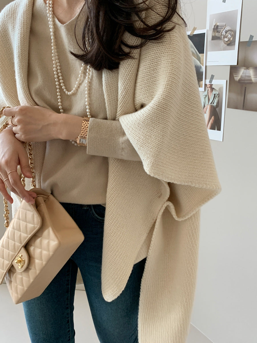 【outer】VネックニットコートG24182