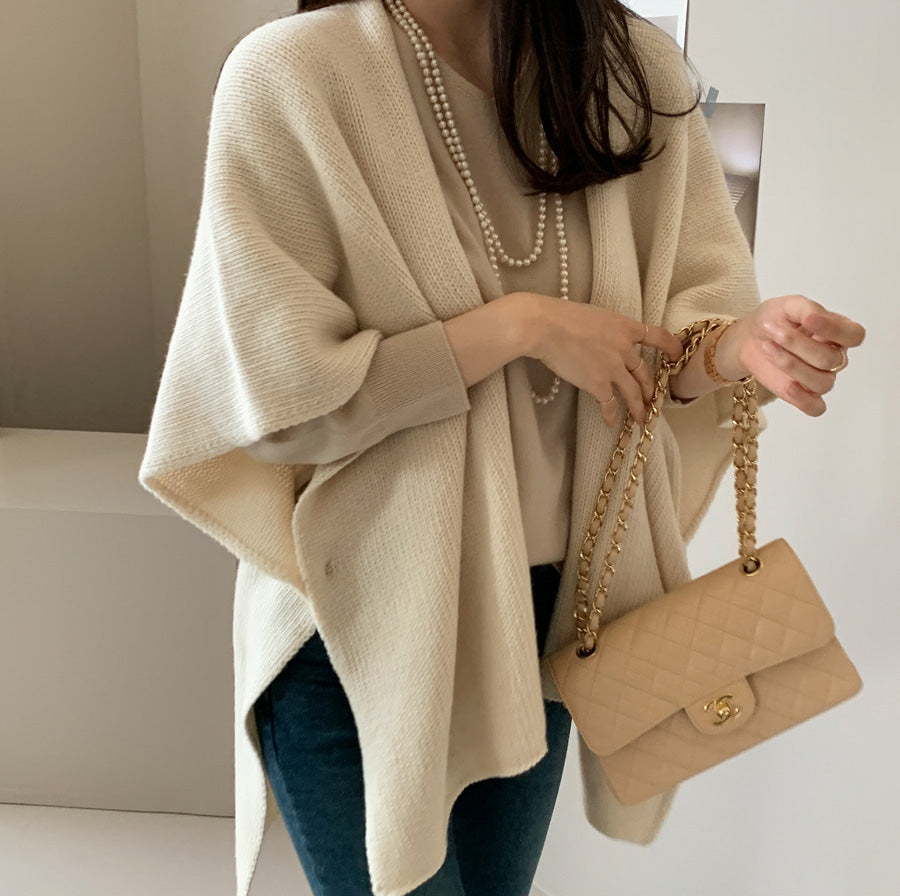 【outer】VネックニットコートG24182