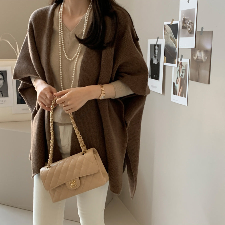 【outer】VネックニットコートG24182