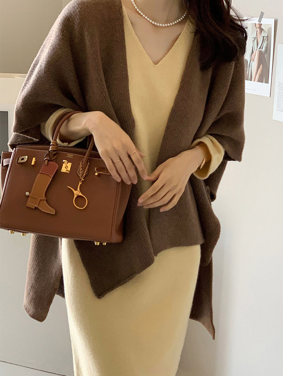 【outer】VネックニットコートG24182