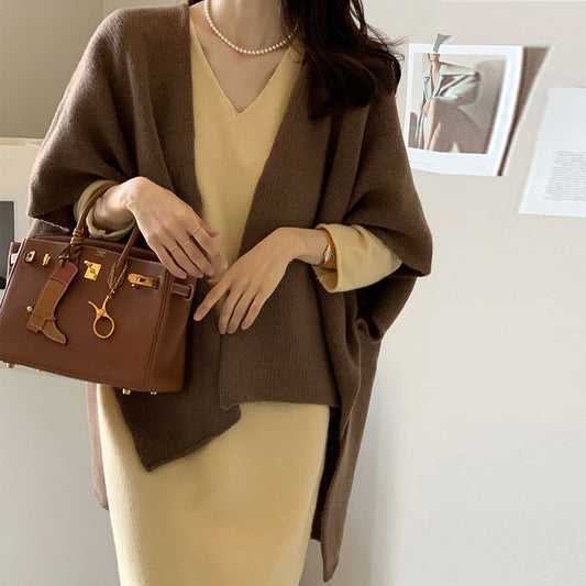 【outer】VネックニットコートG24182