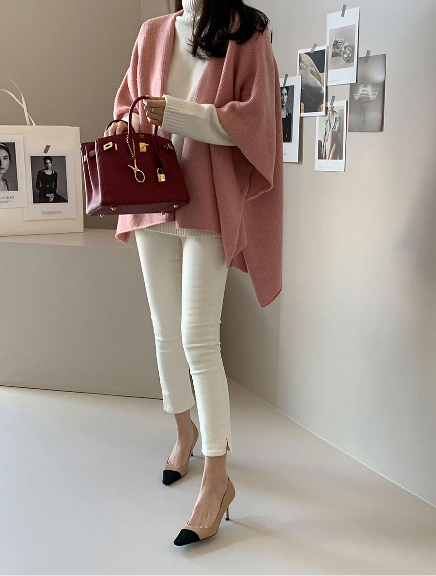 【outer】VネックニットコートG24182