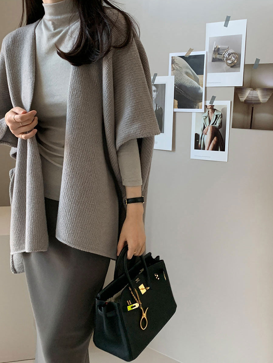 【outer】VネックニットコートG24182