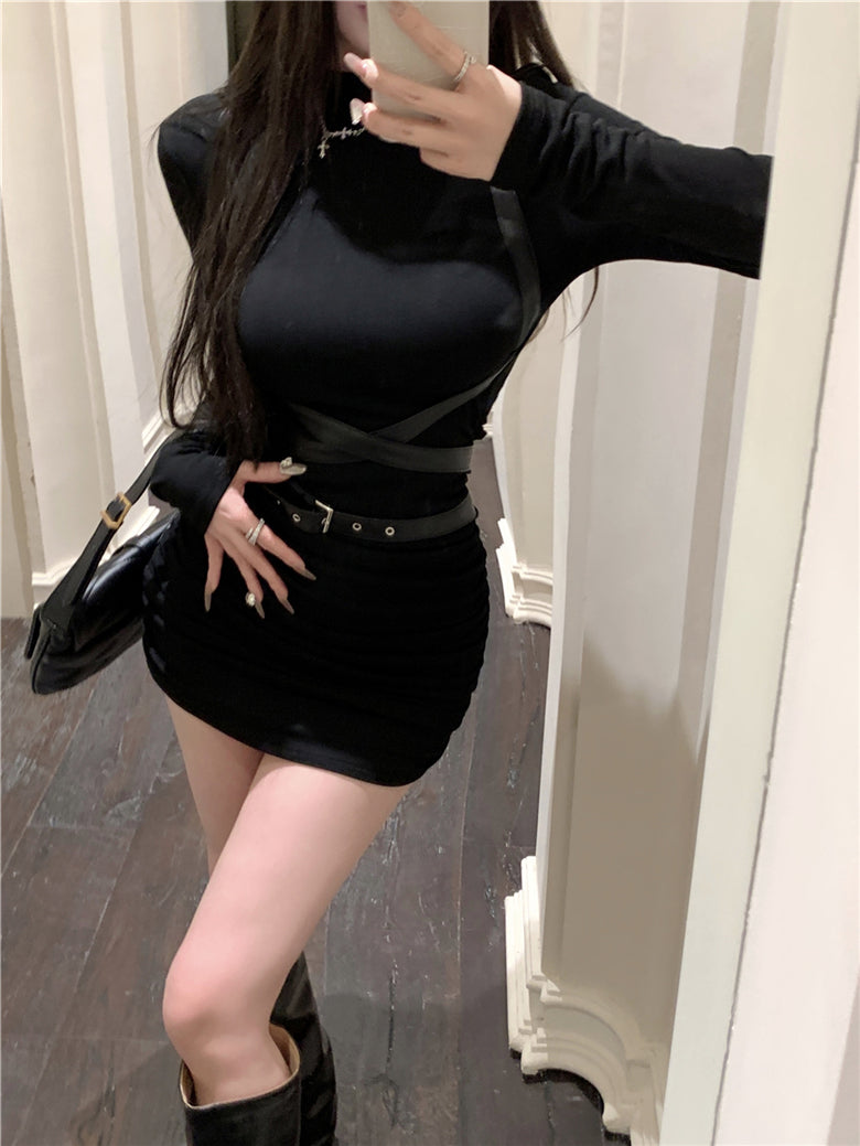 【dress】セクシー秋タイトワンピースG24189