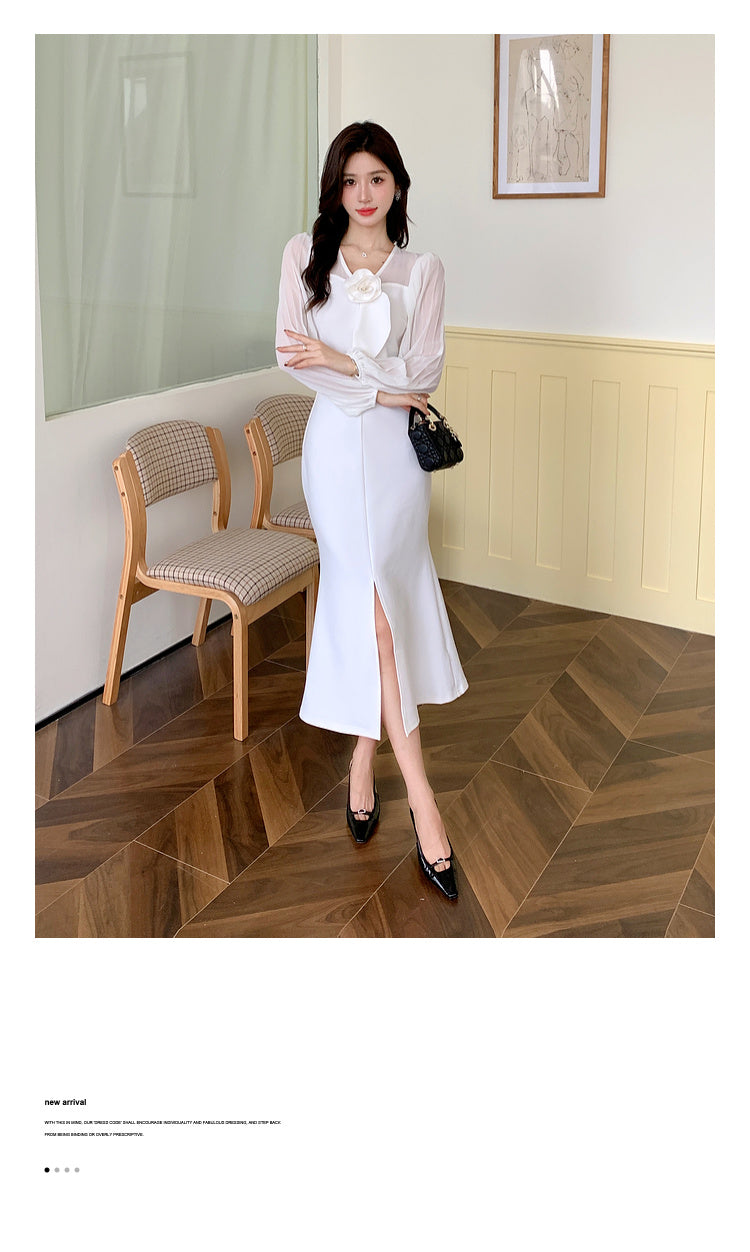 【dress】高級感体型カバーワンピースG24192