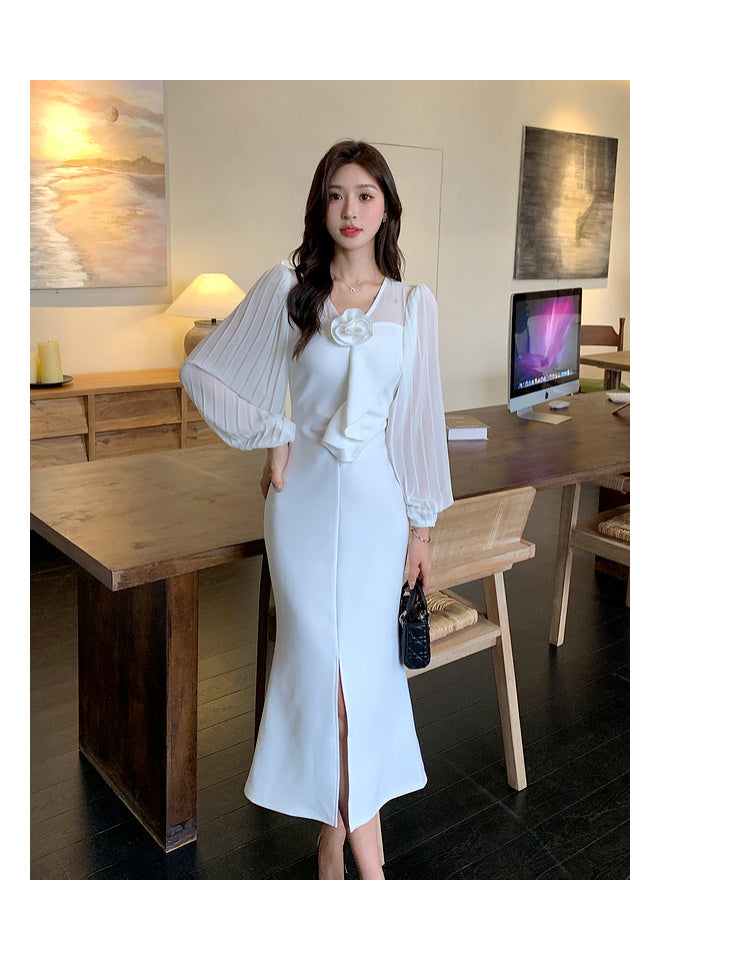 【dress】高級感体型カバーワンピースG24192