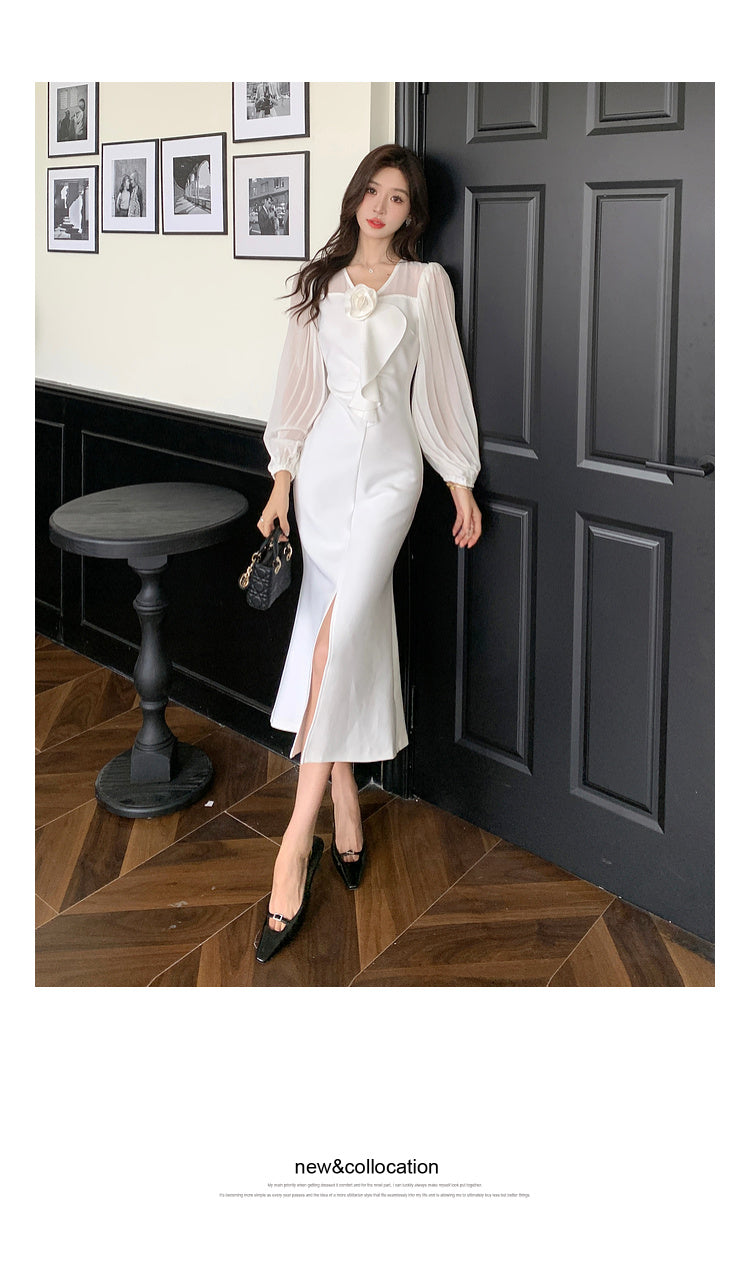 【dress】高級感体型カバーワンピースG24192