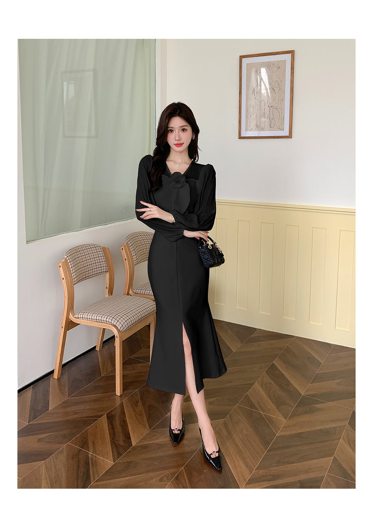 【dress】高級感体型カバーワンピースG24192