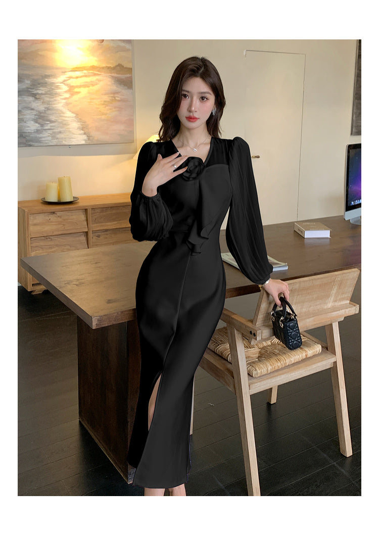 【dress】高級感体型カバーワンピースG24192