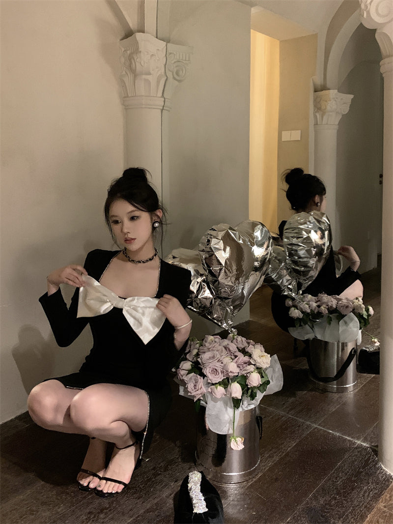 【dress】高級感体型カバータイトワンピースG24213